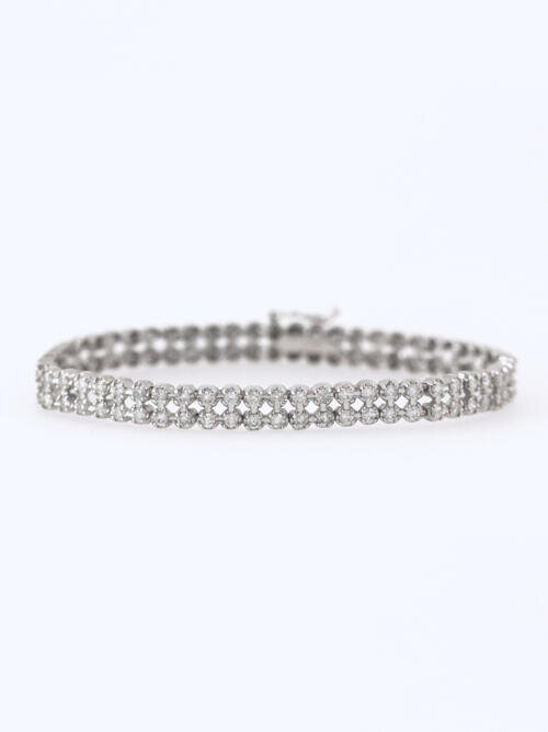 Double Row Diamond Tennis Bracelet
