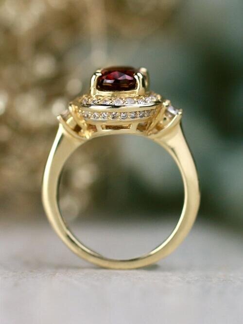 ピンクゴールド14k SUMMER SALE Bold and beautiful ESME cocktail ring with a center fresh water