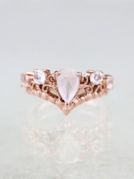 Moonstone Crown Engagement Ring