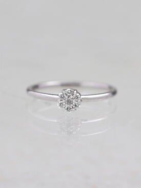 Mini Diamond Flower Cluster Ring